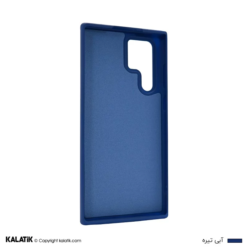 کاور سیلیکونی مناسب برای گوشی موبایل سامسونگ Galaxy S22 Ultra 5G آبی تیره اصالت و سلامت فیزیکی کالا