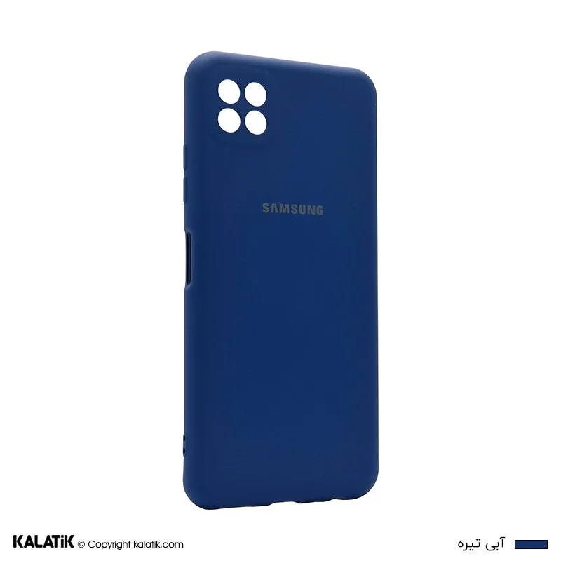 کاور سیلیکونی با محافظ دوربین مناسب برای گوشی موبایل سامسونگ Galaxy F12 آبی تیره اصالت و سلامت فیزیکی کالا