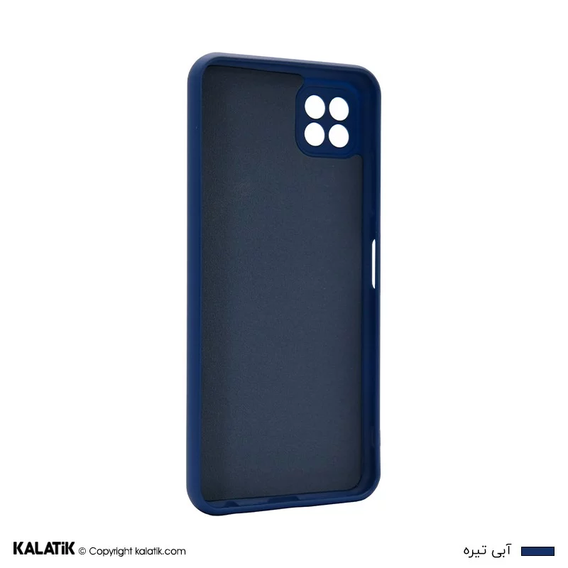 کاور سیلیکونی با محافظ دوربین مناسب برای گوشی موبایل سامسونگ Galaxy F12 آبی تیره اصالت و سلامت فیزیکی کالا