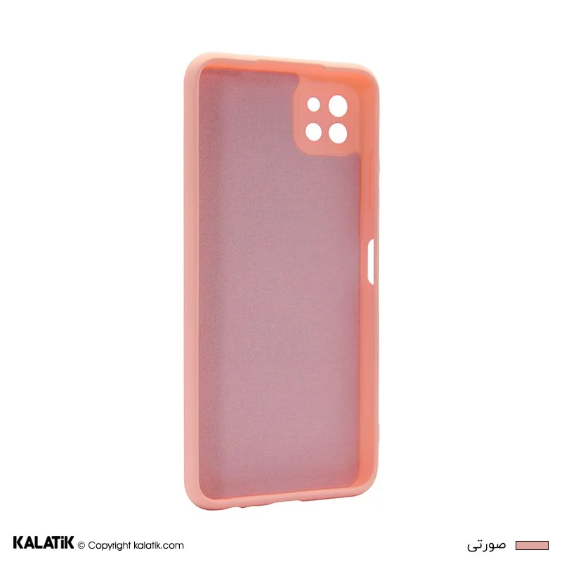 کاور سیلیکونی با محافظ دوربین مناسب برای گوشی موبایل سامسونگ Galaxy F12 صورتی اصالت و سلامت فیزیکی کالا