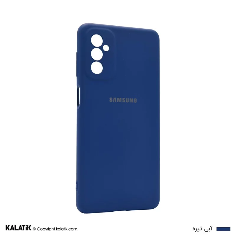 کاور سیلیکونی با محافظ دوربین مناسب برای گوشی موبایل سامسونگ Galaxy M52 5G آبی تیره اصالت و سلامت فیزیکی کالا