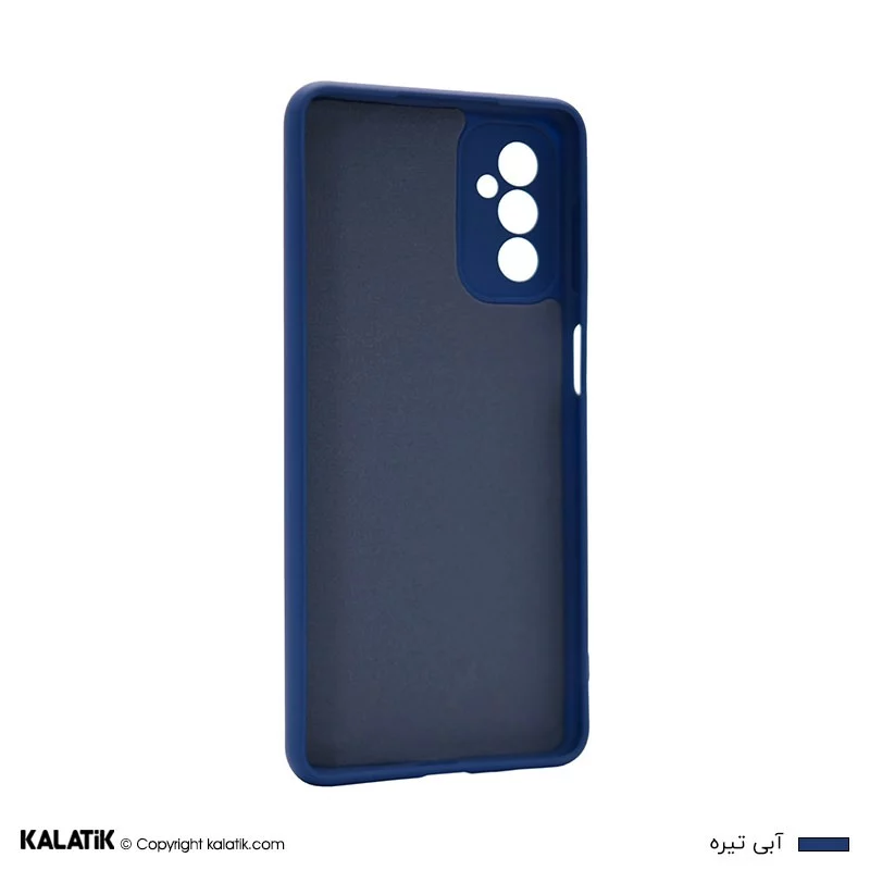 کاور سیلیکونی با محافظ دوربین مناسب برای گوشی موبایل سامسونگ Galaxy M52 5G آبی تیره اصالت و سلامت فیزیکی کالا