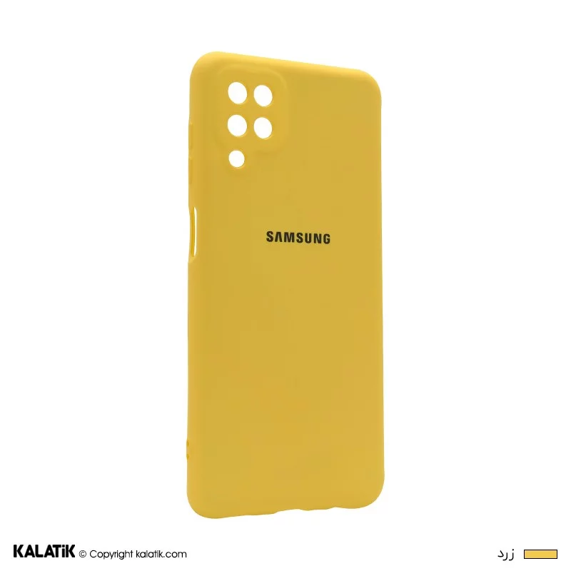 کاور سیلیکونی با محافظ دوربین مناسب برای گوشی موبایل سامسونگ Galaxy M12 زرد اصالت و سلامت فیزیکی کالا