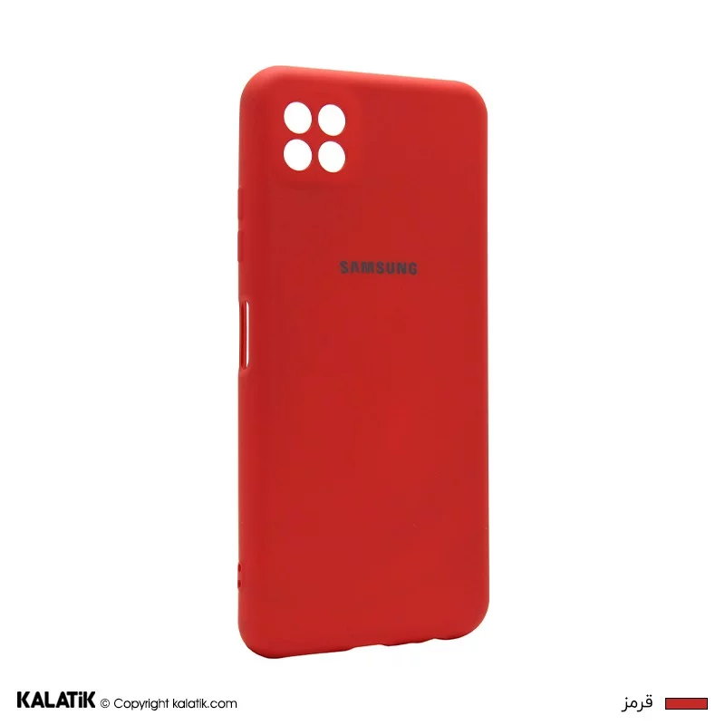 کاور سیلیکونی با محافظ دوربین مناسب برای گوشی موبایل سامسونگ Galaxy F12 قرمز اصالت و سلامت فیزیکی کالا