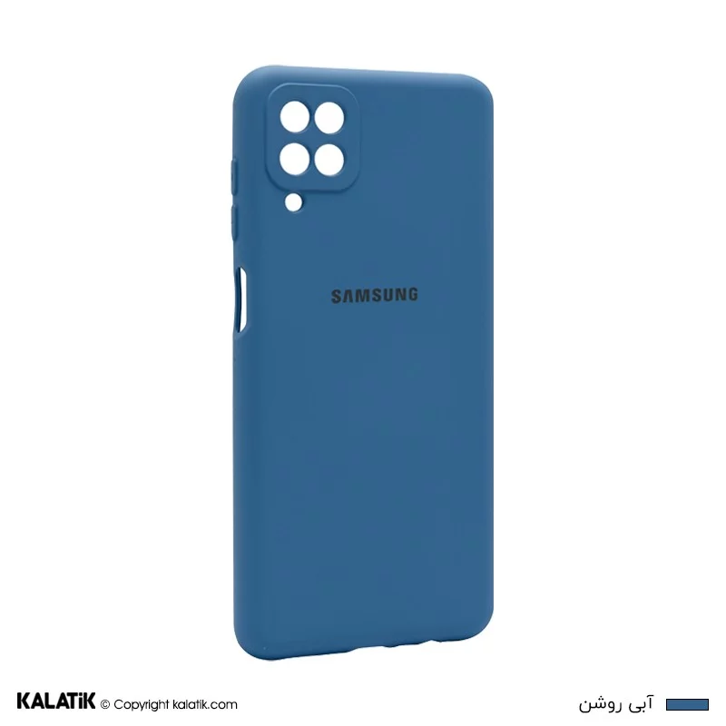 کاور سیلیکونی با محافظ دوربین مناسب برای گوشی موبایل سامسونگ Galaxy M12 آبی روشن اصالت و سلامت فیزیکی کالا
