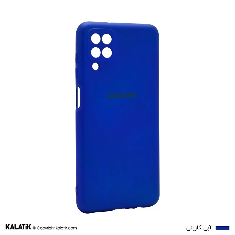 کاور سیلیکونی با محافظ دوربین مناسب برای گوشی موبایل سامسونگ Galaxy M12 اصالت و سلامت فیزیکی کالا آبی کاربنی