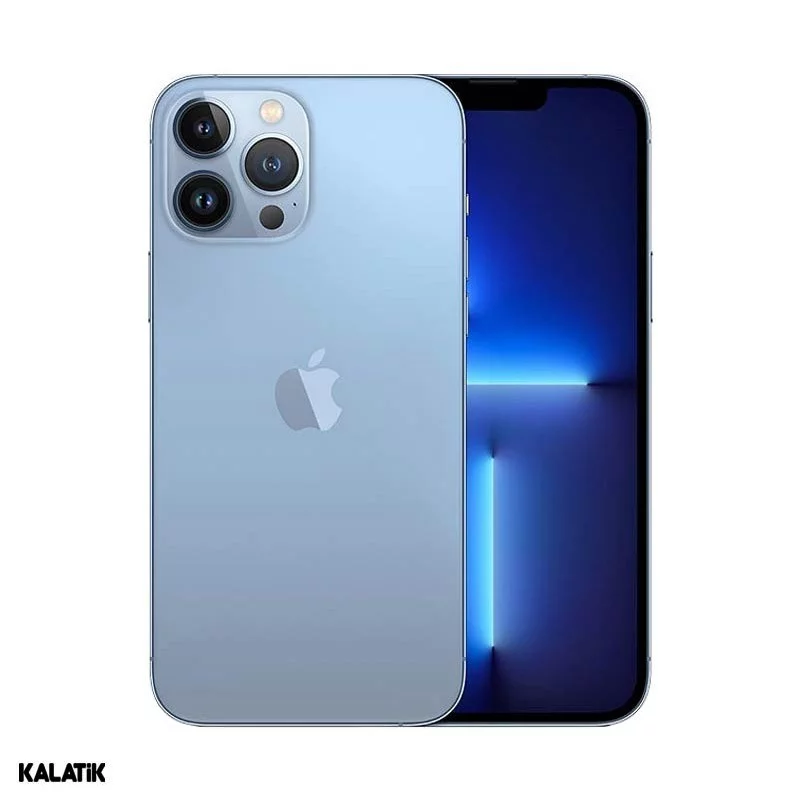 گوشی موبایل اپل مدل iPhone 13 Pro Max ZA/A Active دو سیم کارت ظرفیت 1 ترابایت آبی 18 ماه گارانتی همراه گستر نقره فام + کد رجیستری