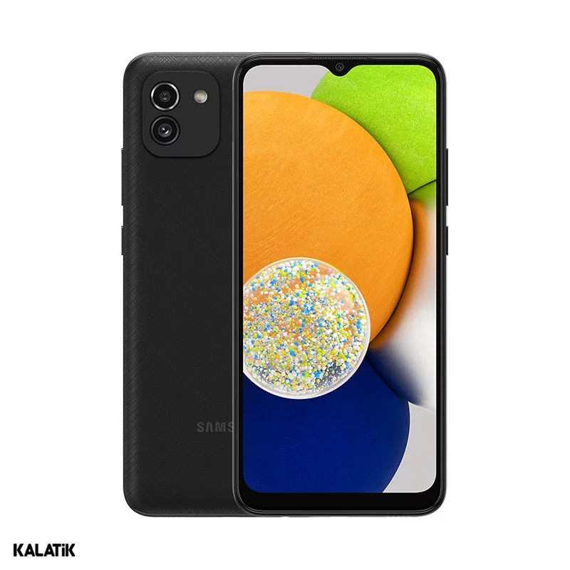 گوشی موبایل سامسونگ مدل Galaxy A03 دو سیم کارت ظرفیت 32/3 گیگابایت مشکی 18 ماه گارانتی هما تلکام + کد رجیستری