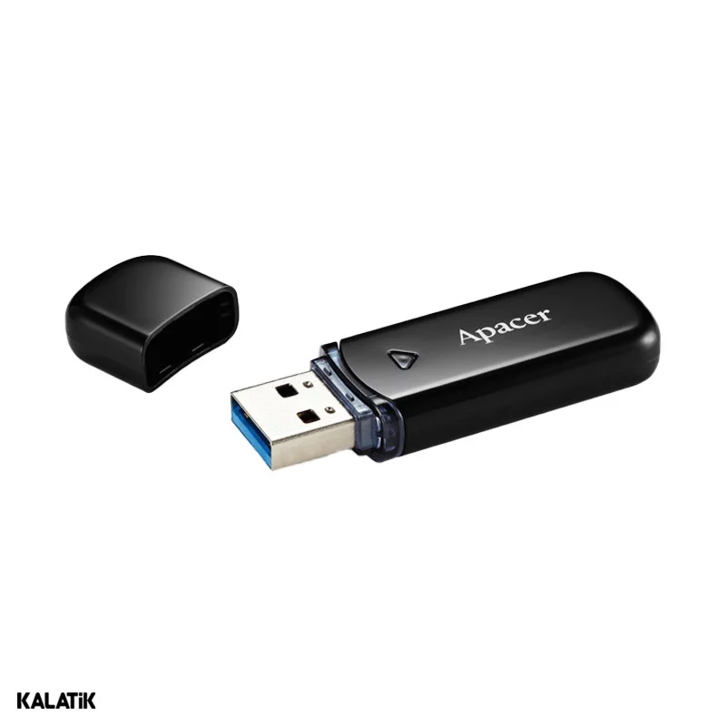 فلش مموری اپیسر مدل AH355 USB 3.2 ظرفیت 128 گیگابایت مشکی گارانتی مادام العمر داده پرداز رایانه متین