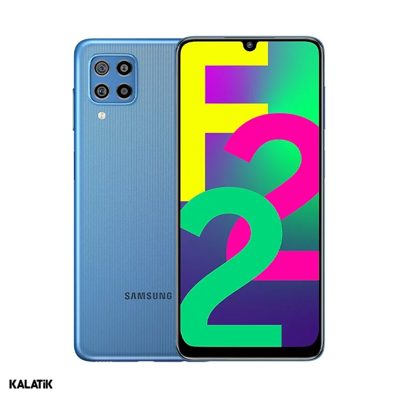 گوشی موبایل سامسونگ مدل Galaxy F22 دو سیم کارت ظرفیت 64/4 گیگابایت آبی 18 ماه گارانتی پیام تل + کد رجیستری