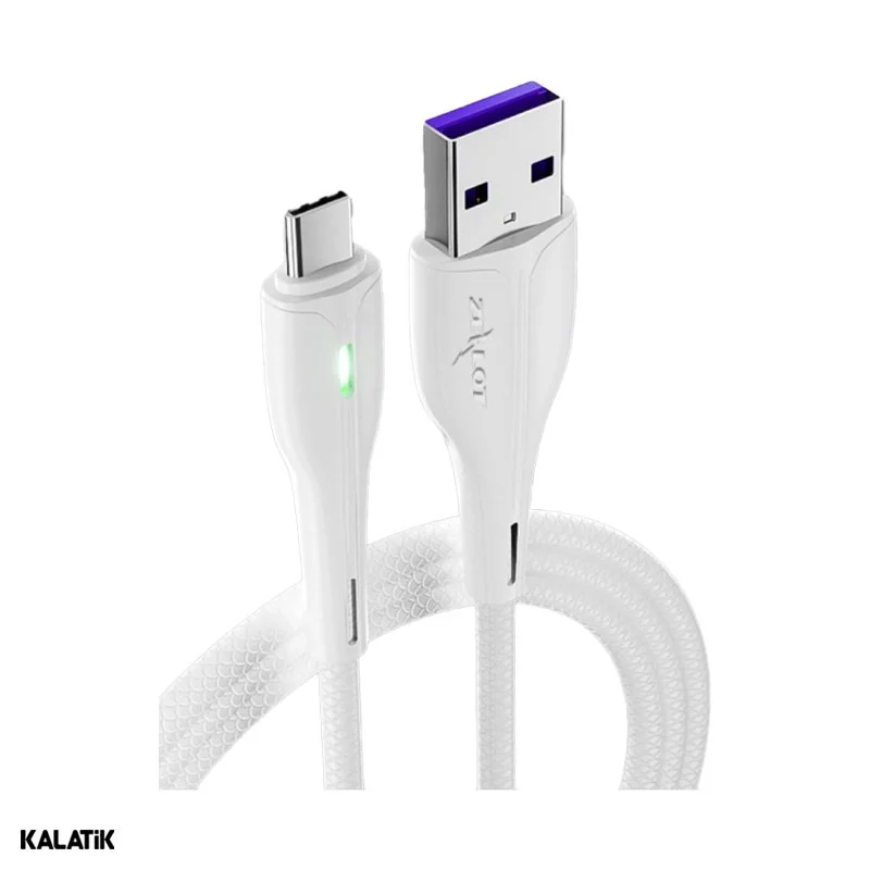 کابل تبدیل USB Type-A به USB Type-C زیلوت مدل C01c به طول 1 متر سفید 6 ماه گارانتی تعویض رادوین