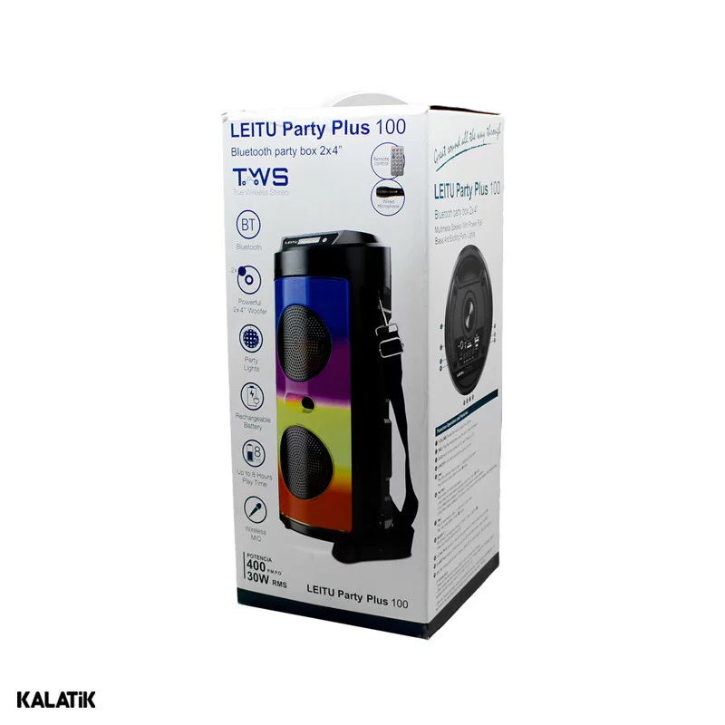 جعبه اسپیکر قابل حمل لیتو مدل PARTY PLUS 100