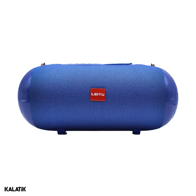 نمای روبرو اسپیکر قابل حمل لیتو مدل LK-8 آبی