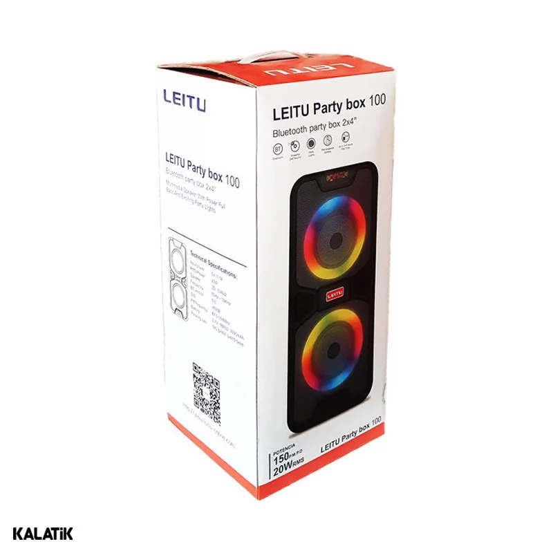 اسپیکر قابل حمل لیتو مدل PARTY BOX 100