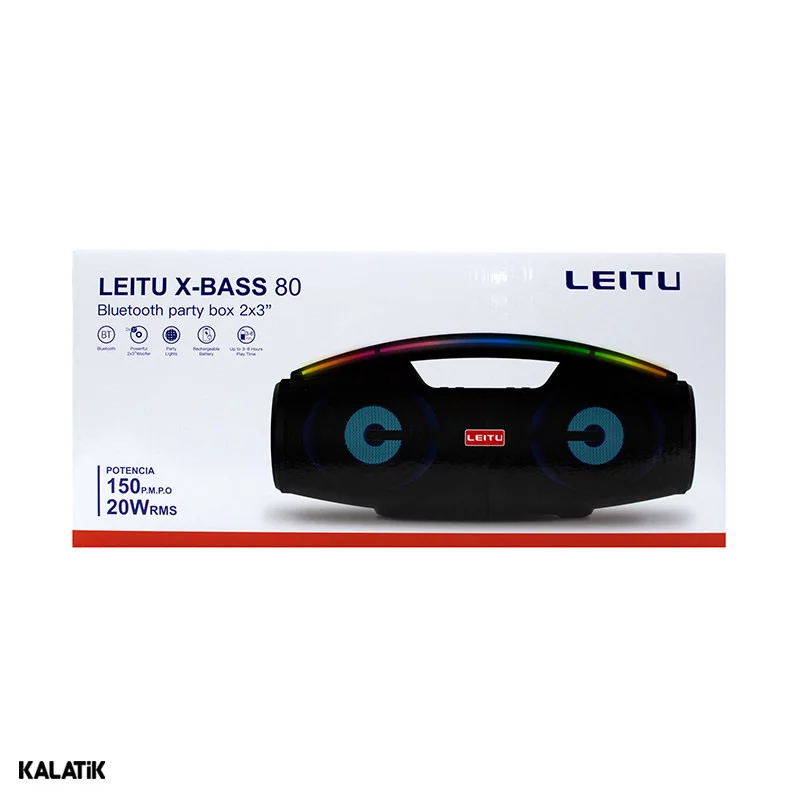 اسپیکر قابل حمل بلوتوثی لیتو مدل Box PARTY BOX X-BASS80