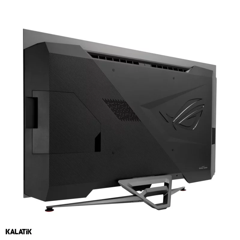 نمای پشت زاویه دار مانیتور ایسوس سایز 41.5 اینچ مدل ROG Swift OLED PG42UQ