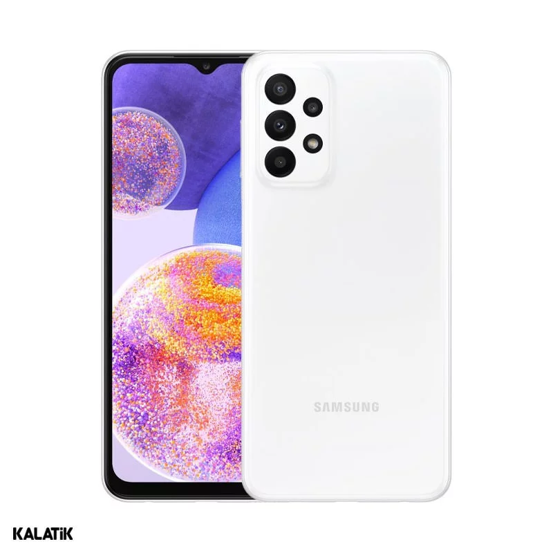 گوشی موبایل سامسونگ مدل Galaxy A23 دو سیم کارت ظرفیت 64_4 گیگابایت - سفید نمای پشت و جلو