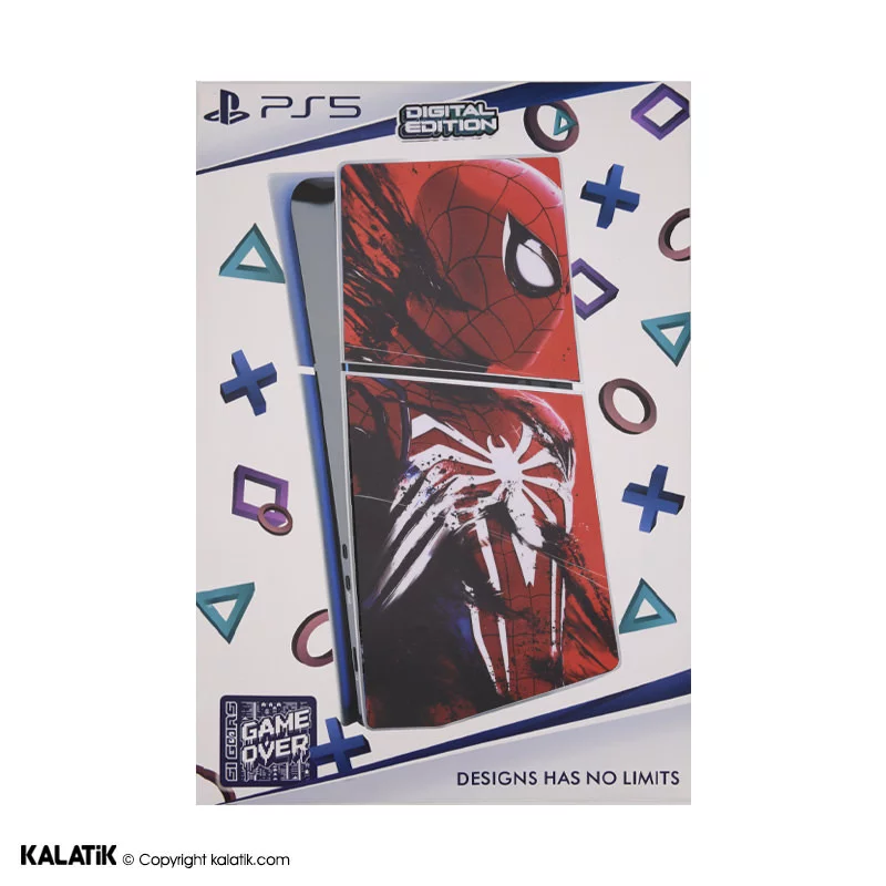 برچسب کنسول PlayStation 5 Slim طرح Spider Man