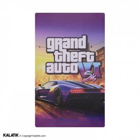 برچسب کنسول PlayStation 5 Slim طرح Grand Theft Auto VI