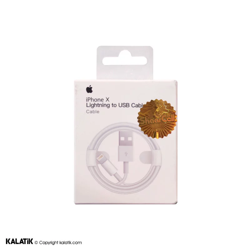 کابل تبدیل USB-A به لایتنینگ اپل آیفون X مدل A1480 پک دار به طول 1 متر-شارسل
