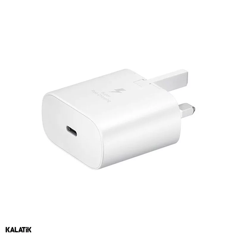 شارژر دیواری 25W سامسونگ اصلی مدل EP-TA800 فست PD تک پورت سه پین-بسته 20 عددی-شارسل