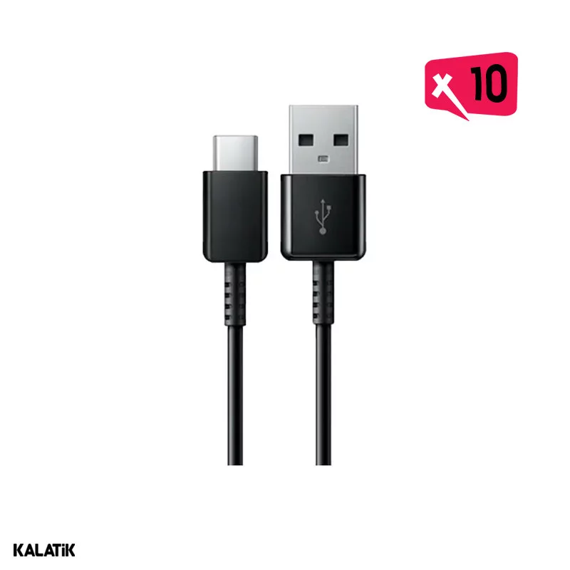 کابل تبدیل USB-A به USB-C سامسونگ S10 ORG پک دار مدل EP-DG970 به طول 1 متر-بسته 10 عددی-شارسل