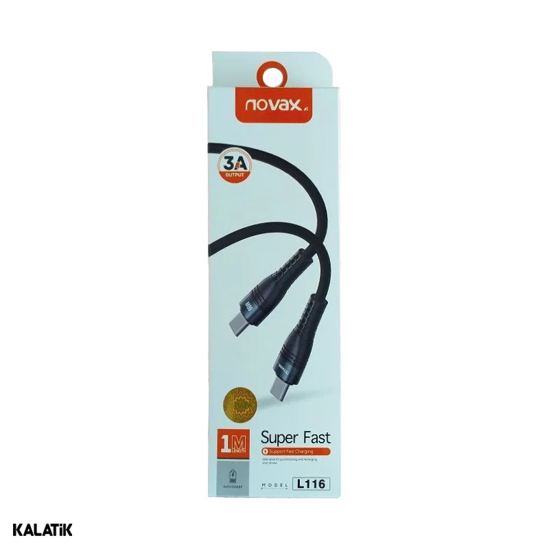 کابل تبدیل USB-C به USB-C نواکس مدل L116 به طول 1 متر-شارسل
