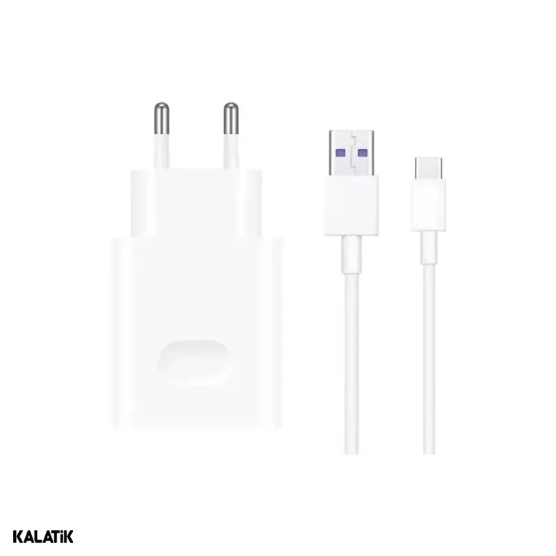 شارژر دیواری 40W هوآوی مدل HW-050450W00 دو پین به همراه کابل شارژ USB-C-شارسل