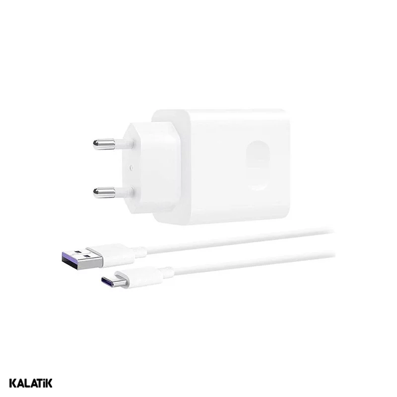 شارژر دیواری 40W هوآوی مدل HW-050450W00 دو پین به همراه کابل شارژ USB-C-شارسل