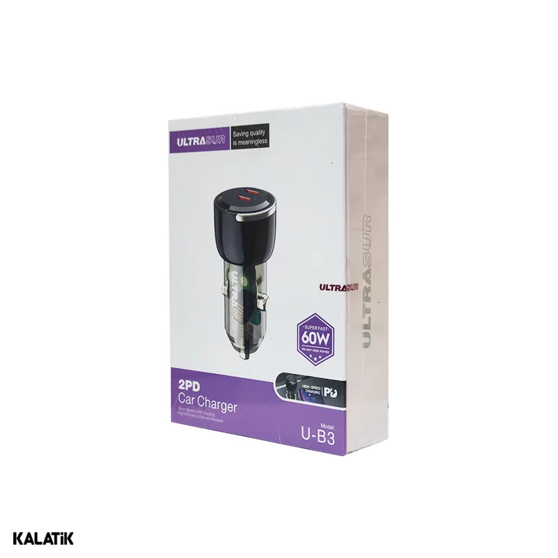 شارژر فندکی التراسور مدل U-B3