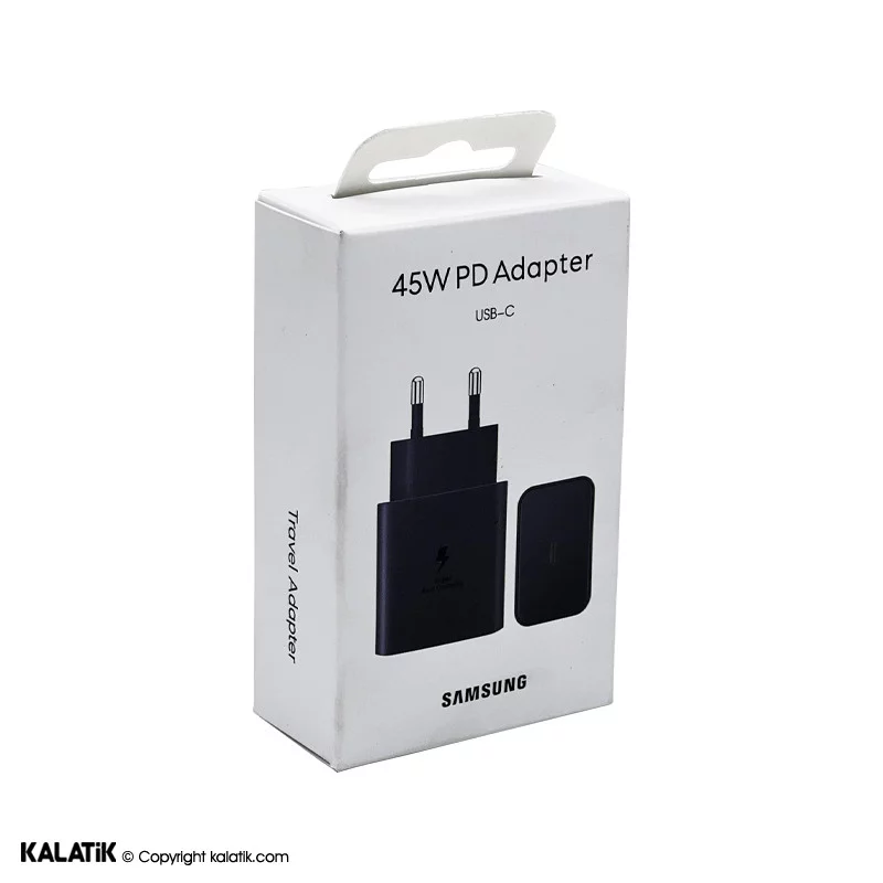 شارژر دیواری 45W سامسونگ اصلی مدل EP-T4510 فست PD تک پورت دو پین-شارسل