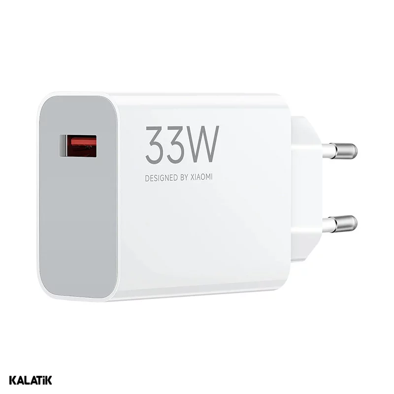 شارژر دیواری 33W شیائومی سر کارتنی مدل MDY-16-EF فست تک پورت دو پین-شارسل