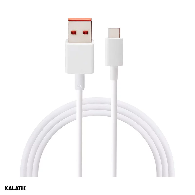 کابل تبدیل USB-A به USB-C شیائومی سر کارتنی مدل 6A به طول 1 متر-شارسل