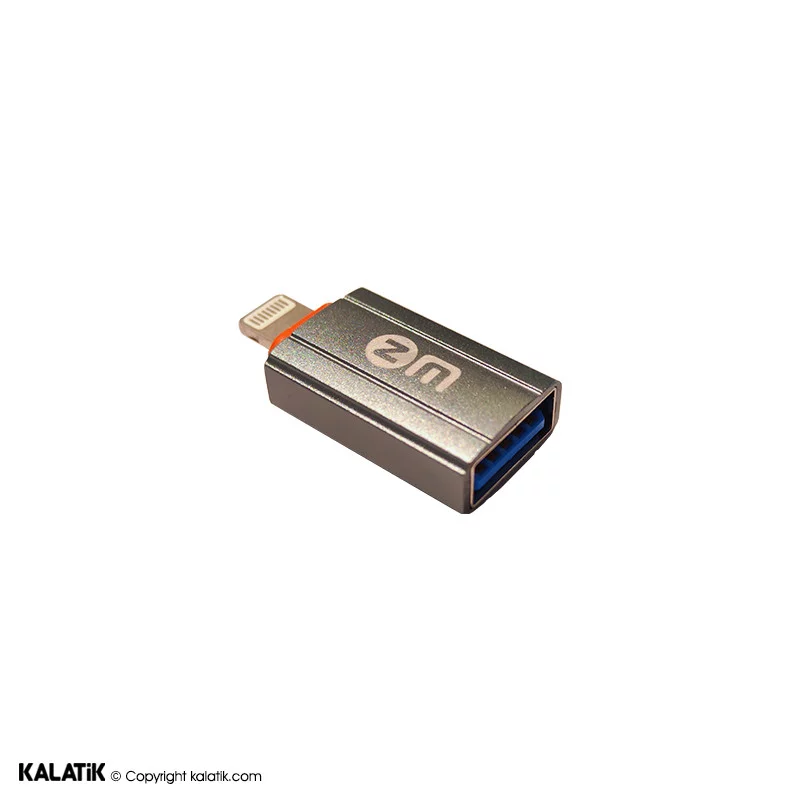 مبدل OTG زد ام مادگی USB-A به لایتنینگ-شارسل