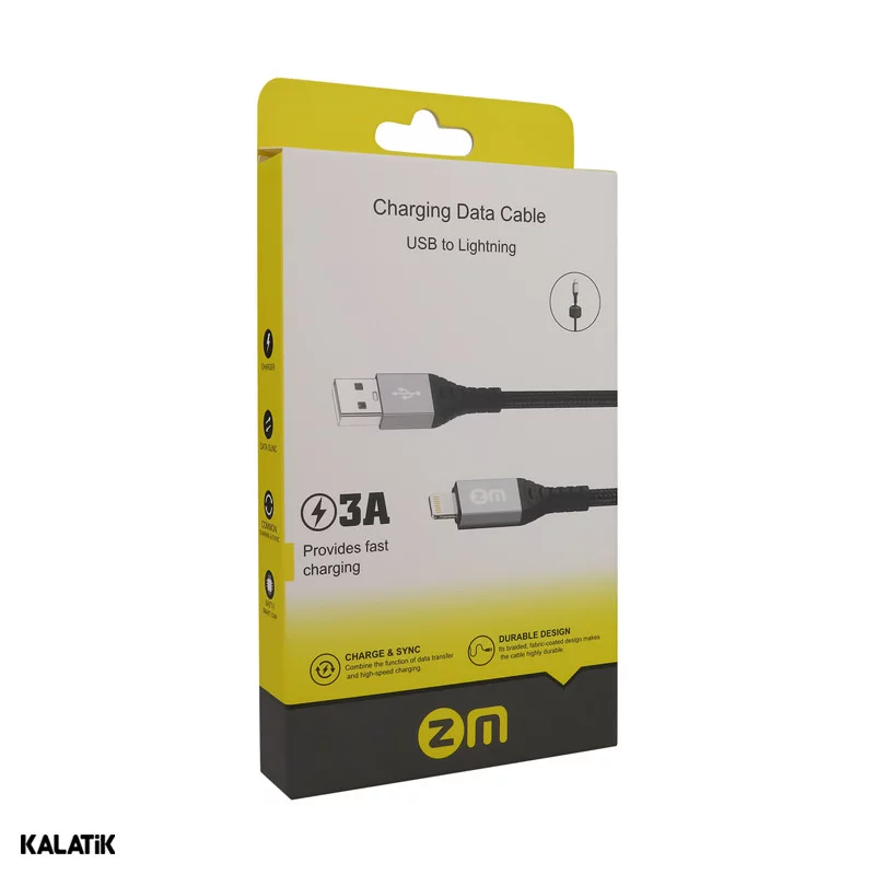 کابل تبدیل USB-A به لایتنینگ زد ام مدل L05 به طول 1 متر-شارسل