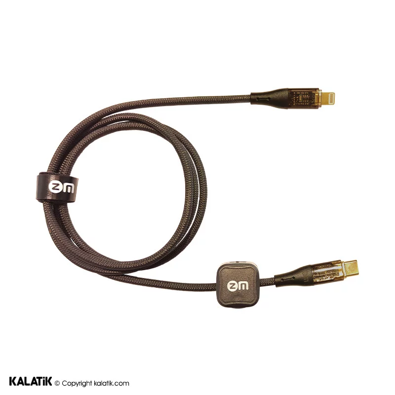 کابل تبدیل USB-C به لایتنینگ زد ام مدل L01 به طول 1 متر