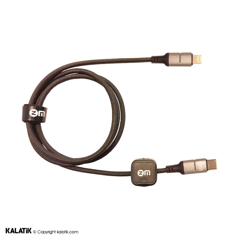 کابل تبدیل USB-A به لایتنینگ زد ام مدل L02 به طول 1 متر-شارسل