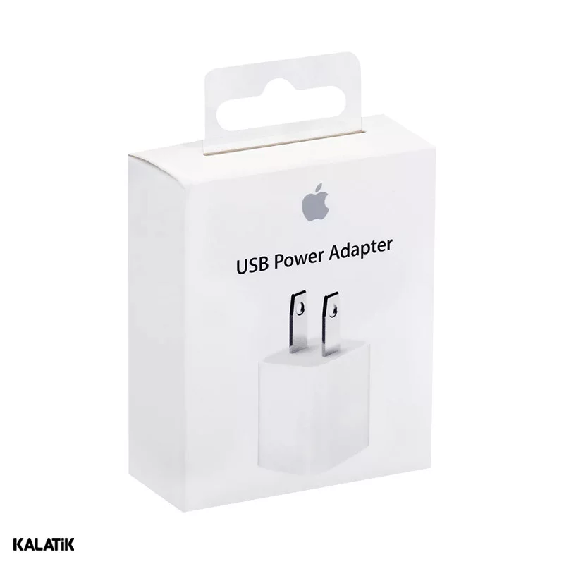شارژر دیواری 5W اپل 1A مدل اورجینال USB-A-بسته 10 عددی-شارسل