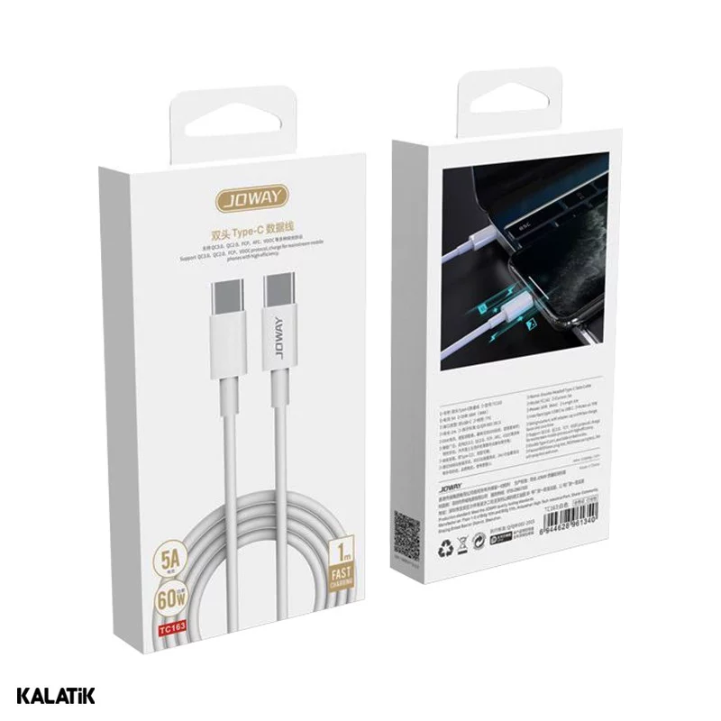 کابل تبدیل USB-C به USB-C جووی مدل TC163 به طول 1 متر-شارسل