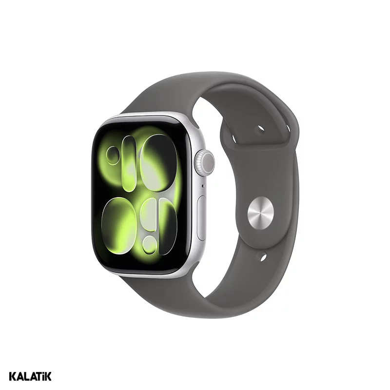 اپل واچ سری 11 مدل 46mm بدنه آلومینیوم با بند سیلیکونی