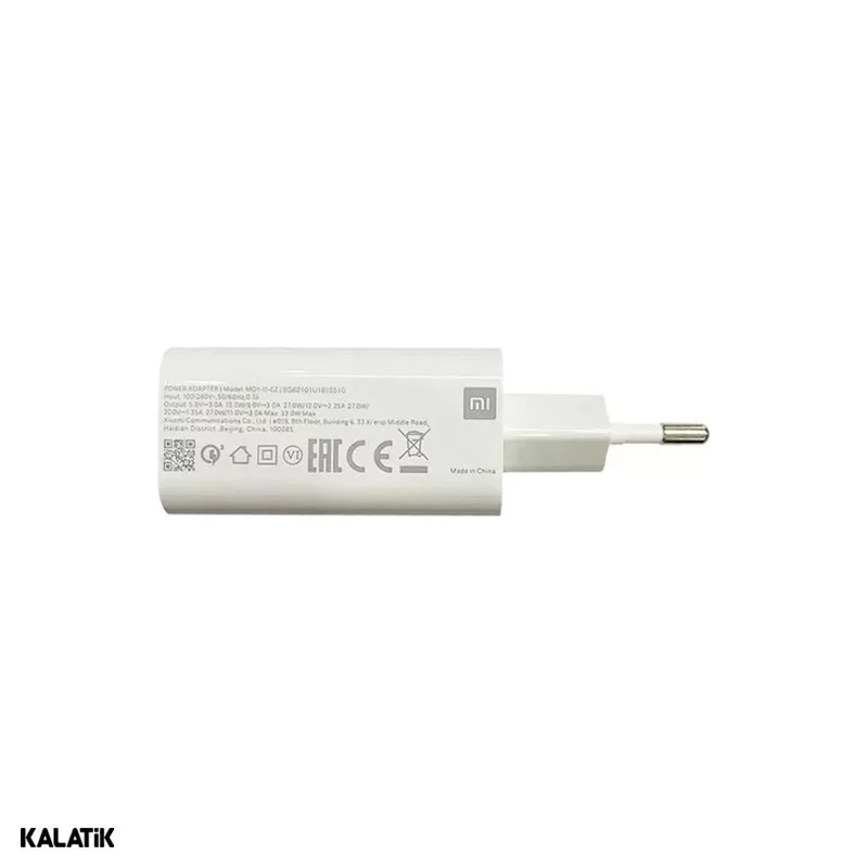 شارژر دیواری 33W شیائومی مدل MDY-11-EZ با کیفیت +A تک پورت دو پین-شارسل