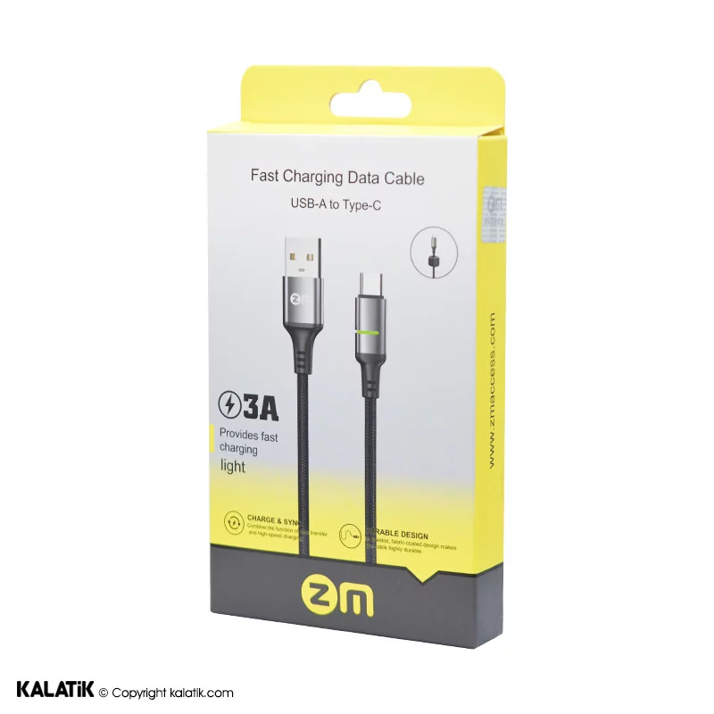 کابل تبدیل USB-C به USB-C زد ام  مدل L07 به طول 1 متر-شارسل