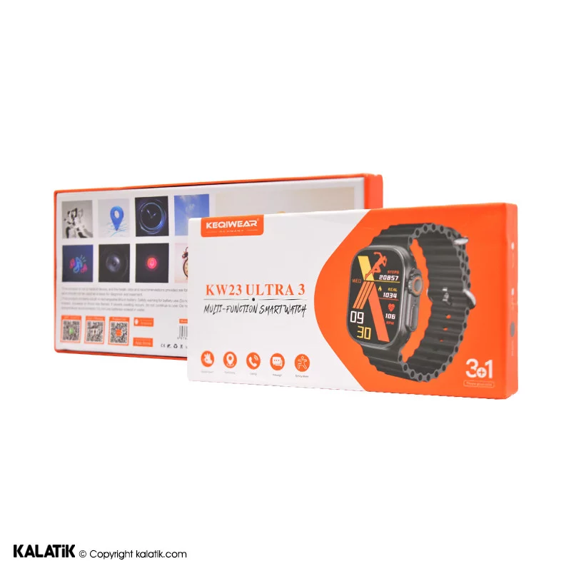 ساعت هوشمند ککیویر مدل KW23 ULTRA 3-شارسل