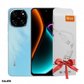 گوشی موبایل بلک ویو مدل Color 6 دو سیم کارت ظرفیت 256/8 گیگابایت+هدیه کابل شارژ USB-C بیوا C-06