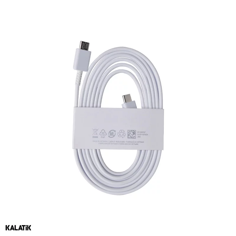 کابل تبدیل USB-C به USB-C سامسونگ PD فست 45W مدل EP-DW767 پک دار به طول 1.8 متر-شارسل