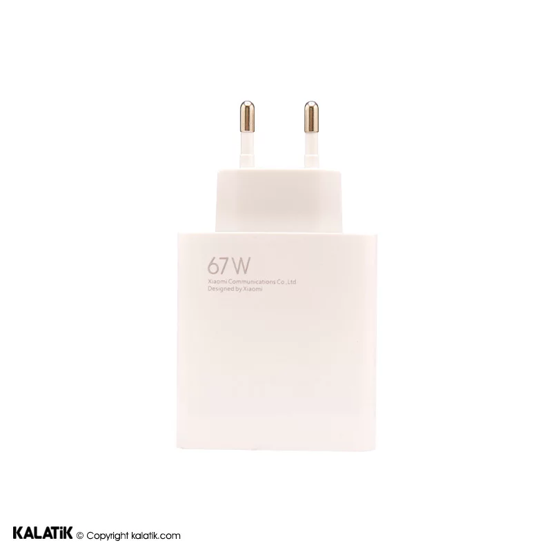 شارژر دیواری 67W شیائومی مدل MDY-11-EZ دو پین به همراه کابل شارژ USB-A to USB-C-شارسل