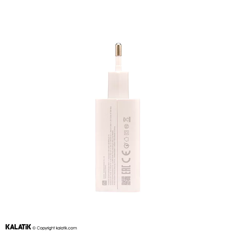 شارژر دیواری 67W شیائومی مدل MDY-11-EZ دو پین به همراه کابل شارژ USB-A to USB-C-شارسل