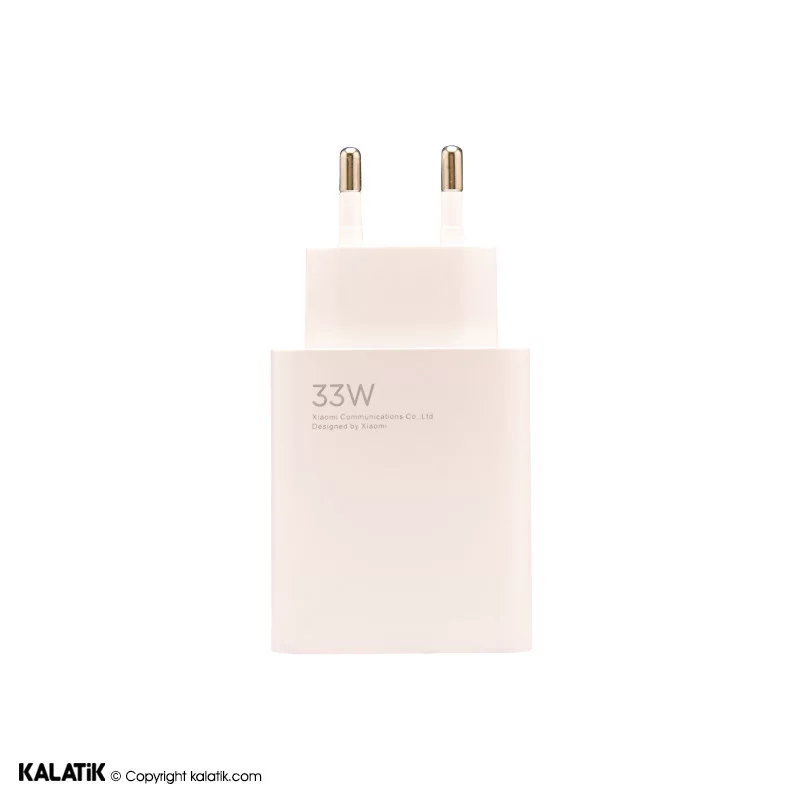 شارژر دیواری 33W شیائومی مدل MDY-11-EZ فست تک پورت دو پین به همراه کابل USB-A به USB-C-شارسل