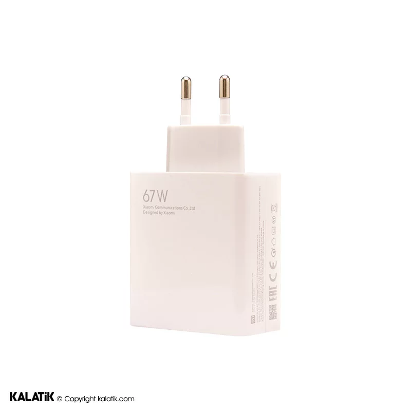 شارژر دیواری 67W شیائومی مدل MDY-11-EZ دو پین به همراه کابل شارژ USB-A to USB-C-شارسل