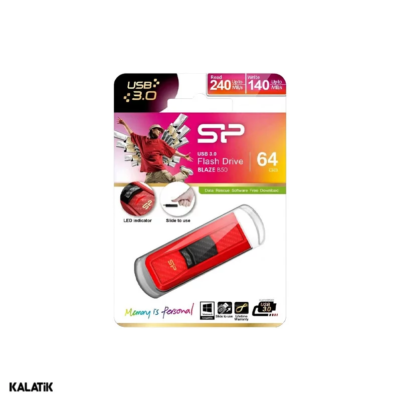 فلش مموری سیلیکون پاور مدل Blaze B50 ظرفیت 64 گیگابایت